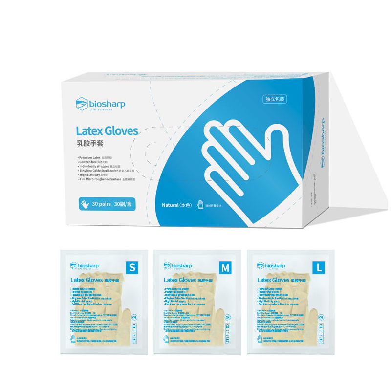 Biosharp BS-ST-001 独立包装一次性乳胶手套大号/Latex Gloves,L 6.0g