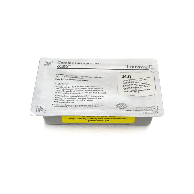 Corning 3401 Transwell嵌套，含12孔板（PC膜，12mm，孔径0.4um)