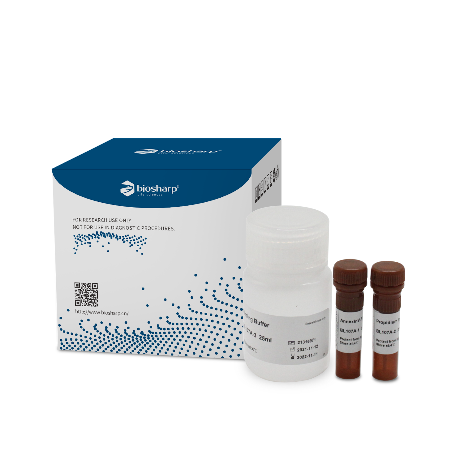 Biosharp BL107A AnnexinV-FITC/PI双染细胞凋亡检测试剂盒(增强型)