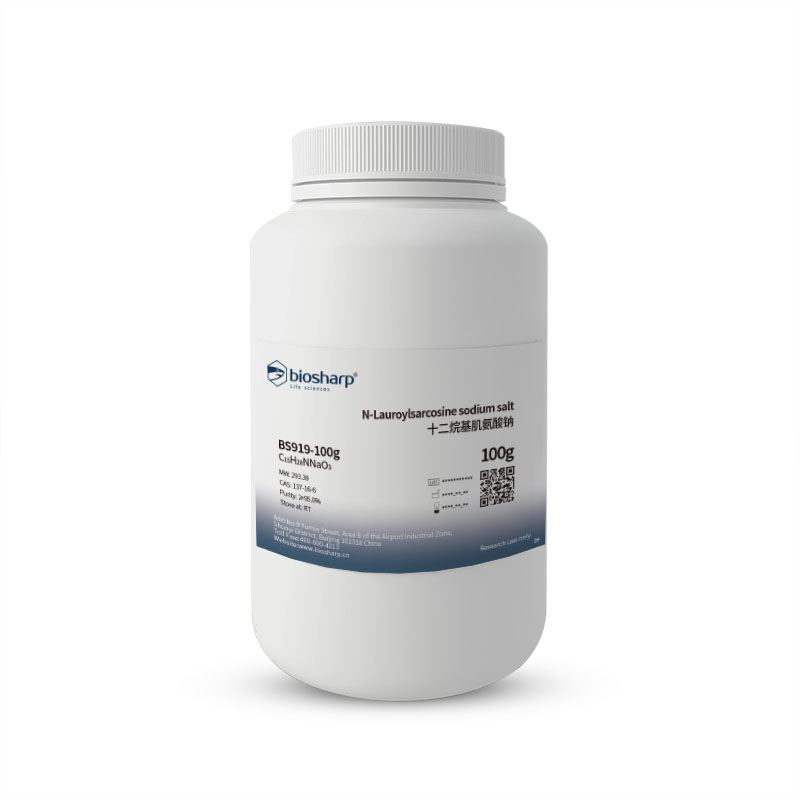 Biosharp BS919-100g N-十二烷基肌氨酸钠/N-Lauroyl Sarcosine Sodium[100g]RT
