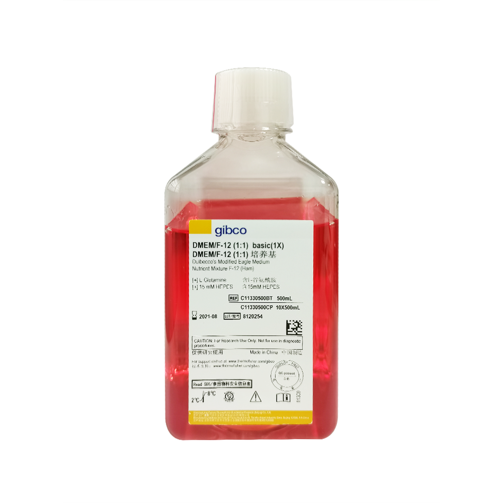 Gibco C11330500BT 国产DMEM/F-12培养基（含L-谷氨酰胺，HEPES）