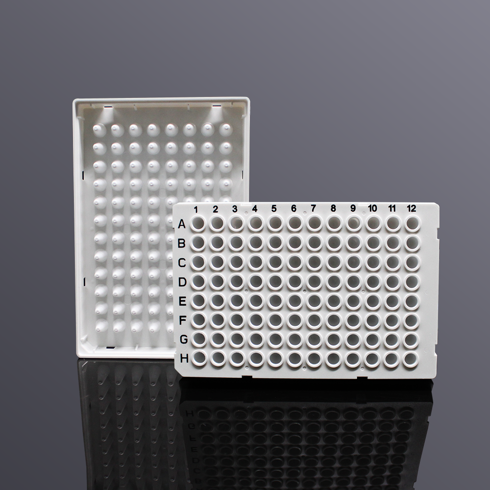 LABSELECT PP-96-FS-0100-WW 96孔100ul全裙边PCR板，H1切角，白框，白管