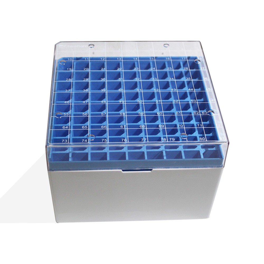 Biosharp BS-CBP50-81 5ml塑料冻存盒PC淡蓝色(PC,透明）