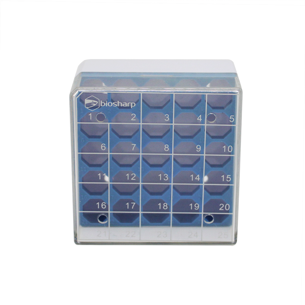Biosharp BS-CBP20-25 2ml塑料冻存盒PC淡蓝色(PC,透明）