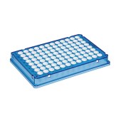 Eppendorf 0030132505 twin.tec荧光定量PCR 96孔板, 全裙边(孔白色), 蓝色, 25片