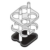 Eppendorf 5702713007 适配器, 用于 90 ml 矩形吊篮,适配 20 ml管, 2个