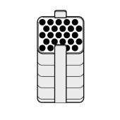 Eppendorf 5810750008 适配器, 用于250ml矩形吊蓝,适配 25 x 1.2-5ml 管, 2个