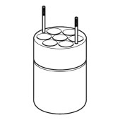 Eppendorf 5920762001 7x16 mm 直径碟形底试管适配器, 适用于FA-6x250 转子, 一套2个