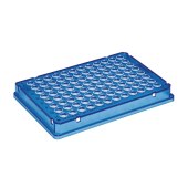 Eppendorf 0030128672 twin.tec 96孔PCR板, 全裙边(孔无色), 蓝色, 25块