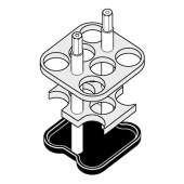 Eppendorf 5702712000 适配器, 用于 90 ml 矩形吊篮, 适配 15 ml管, 2个