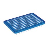 Eppendorf 0030129334 twin.tec 96孔PCR板, 半裙边, 微生物适用, 蓝色, 10块