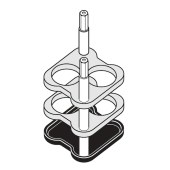 Eppendorf 5702716006 适配器, 用于 90 ml 矩形吊篮, 适配 25 ml管, 2个