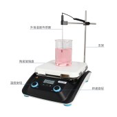 SCILOGEX 新SCI500HS-PRO老MS10-H500-Pro数控加热型10寸方盘磁力搅拌器套装